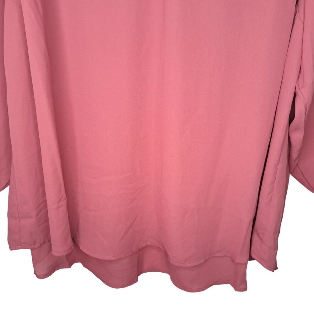 NEW Torrid Dusty Pink Rose Wine Georgette Blouse Plus Size 3 - Picture 4 of 6